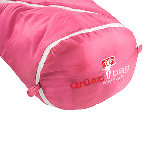 Green wool filled sleeping bag