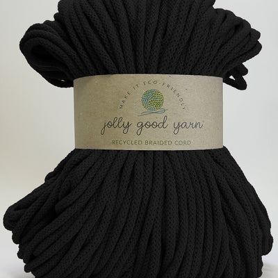 5mm thick turquoise braided cord with a 'jolly good yarn' label on a light gray background