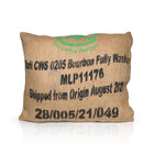 A mix off wool filled, jute hessian outdoor cushion