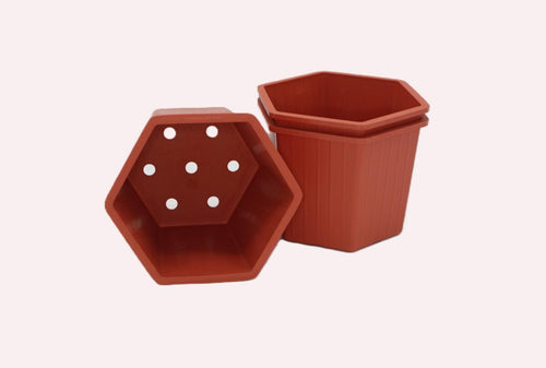 Plastic Free Gardening Rubber Hexagonal Flower Pot