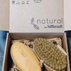 Natural bristle horse care grooming kit in a kraft box