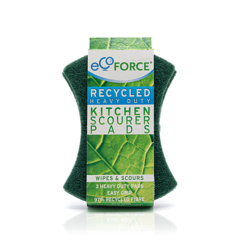 ecoforce recycled heavy duty kitchen scourer pads