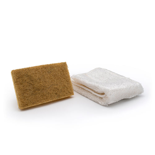 Ecojiko Dish Brush and Cleaning Set laid out on a white background