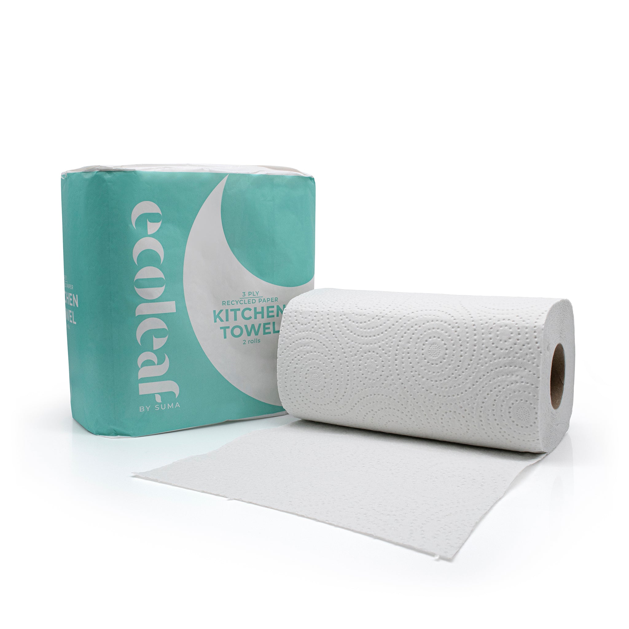 ecoleaf recycled paper towel twin pack and extra roll
