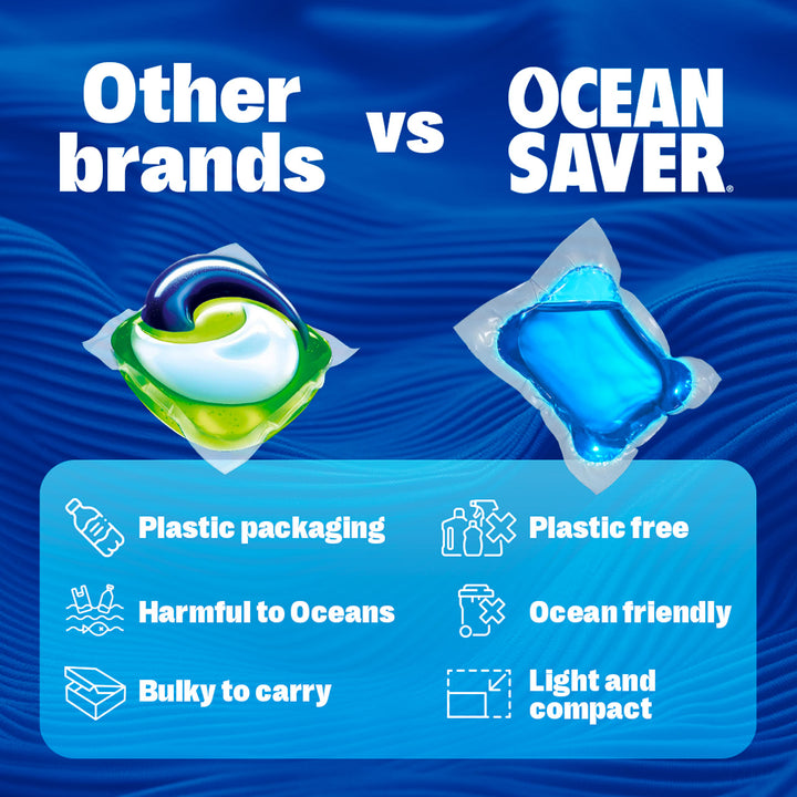 Ocean Saver Laundry Detergent vs other brands comparison chart