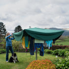 Laundry Mac covering rotary dryer with washing on
