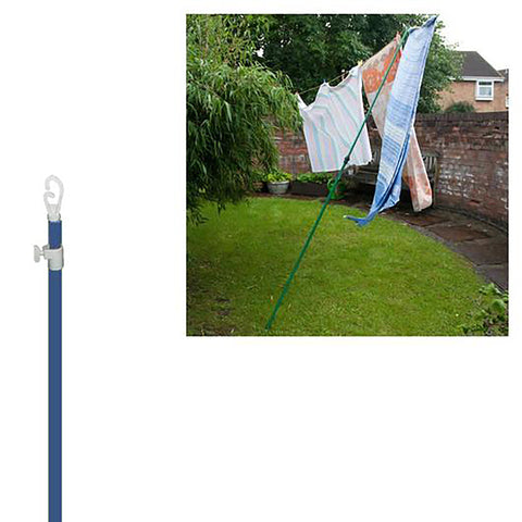 Clothes Prop supporting a line of laundry