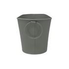 Light grey metal bucket