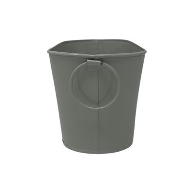 Cream rectangular metal bucket