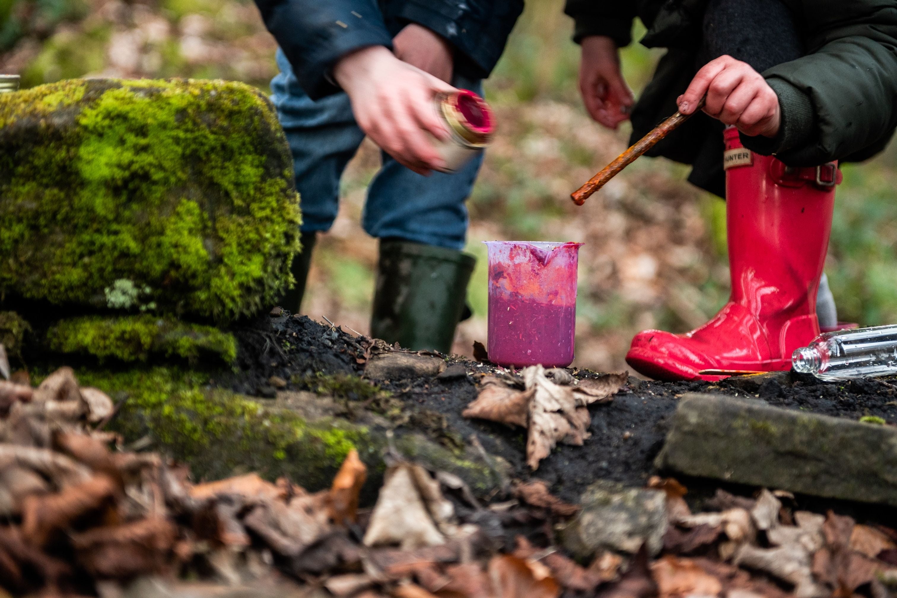 Nature adventures using the potion kit. 