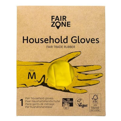 Vegan friendly natural rubber gloves.