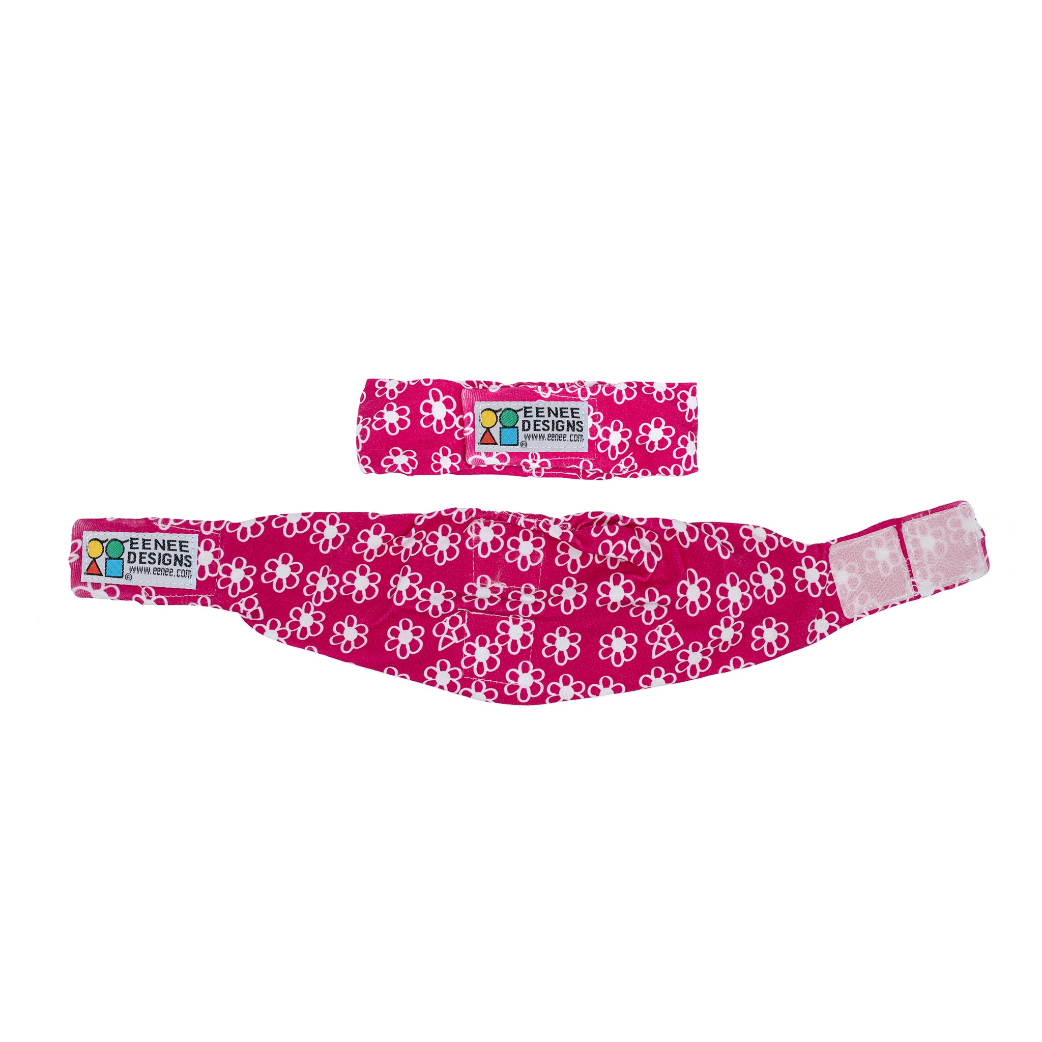 Baby tummy wrap for compostable nappies in a bright pink colour