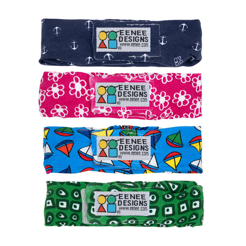 Baby tummy wrap for compostable nappies in a bright pink colour