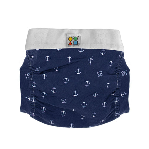Eenee Designs Hybrid Nappy Pants Blue with sailboats 