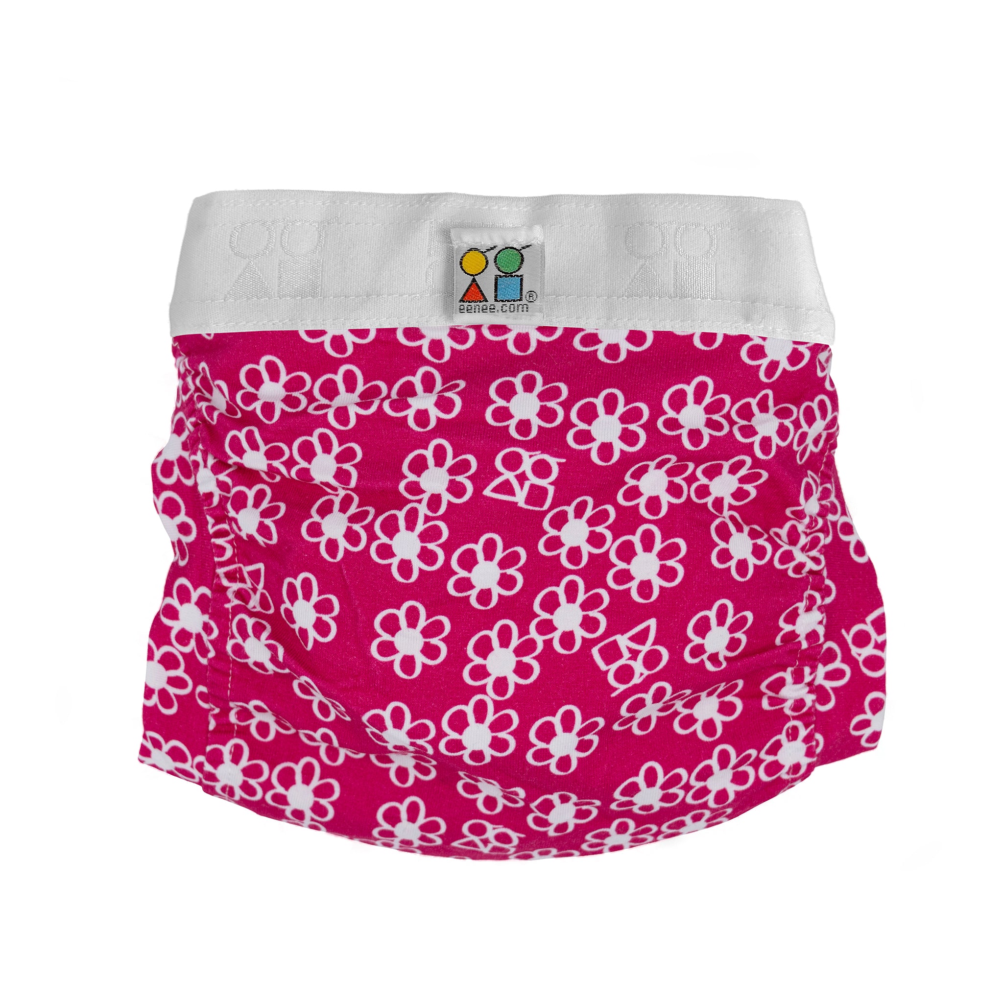 Hybrid nappy pants pink with white flowers