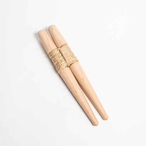 Nutscene wooden and jute garden line lay on a white background
