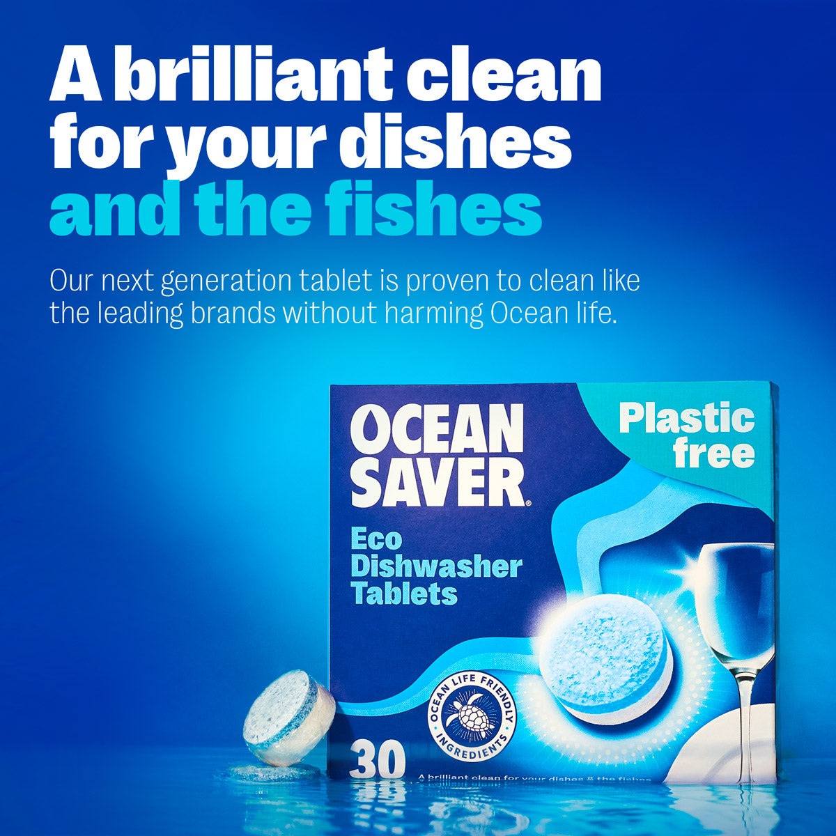 Ocean Life Friendly OceanSaver Dishwasher Tablets Pack of 30.