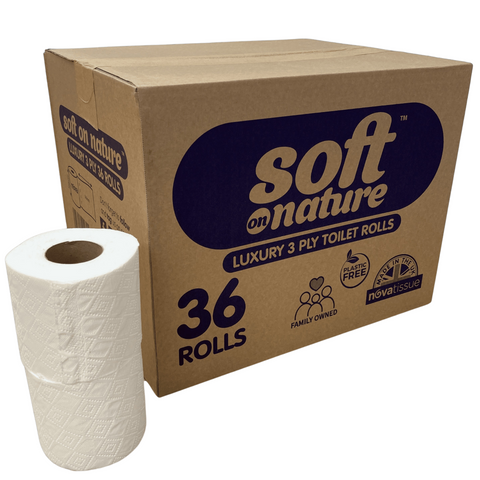 Toilet roll made of 100% recycled UK paper 