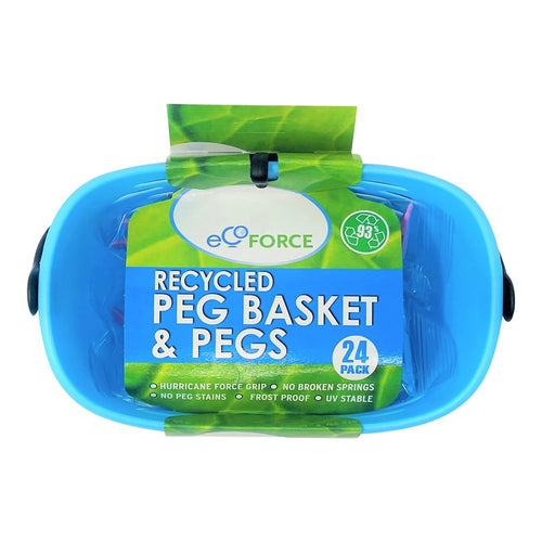 Pink Recycled Peg Basket and Pegs
