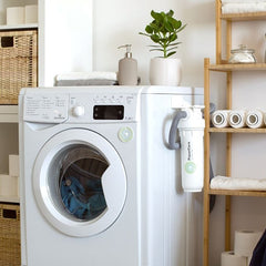 PlanetCare Microfiber filter attached to a white washing machine thumbnail
