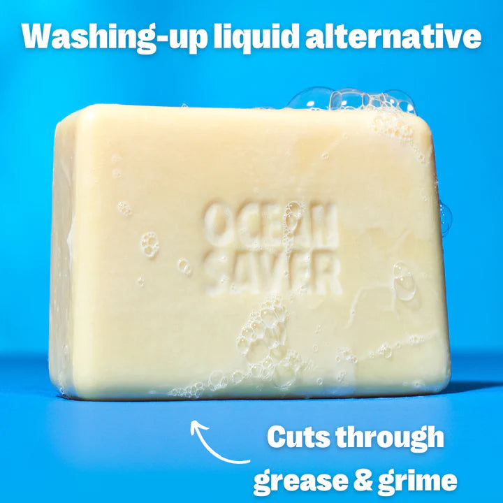 Washing up liquid alternative soap bar, strong enough to cut through grease and grime