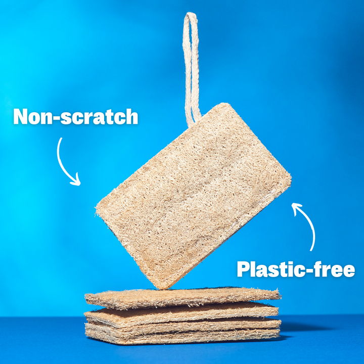 Plastic free non scratch dish washer loofah