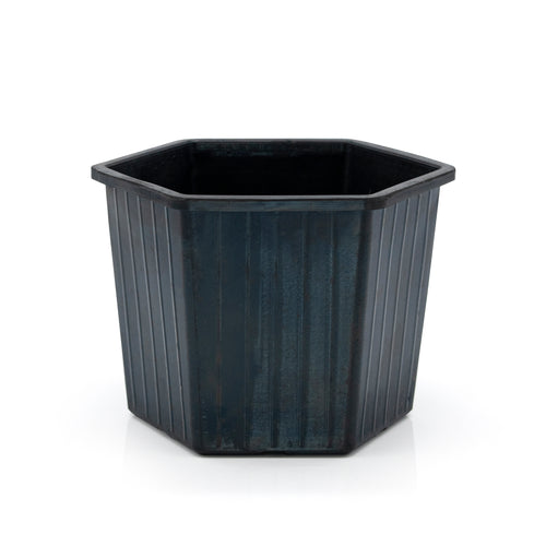 Rubber plant pot in terracotta colour. 