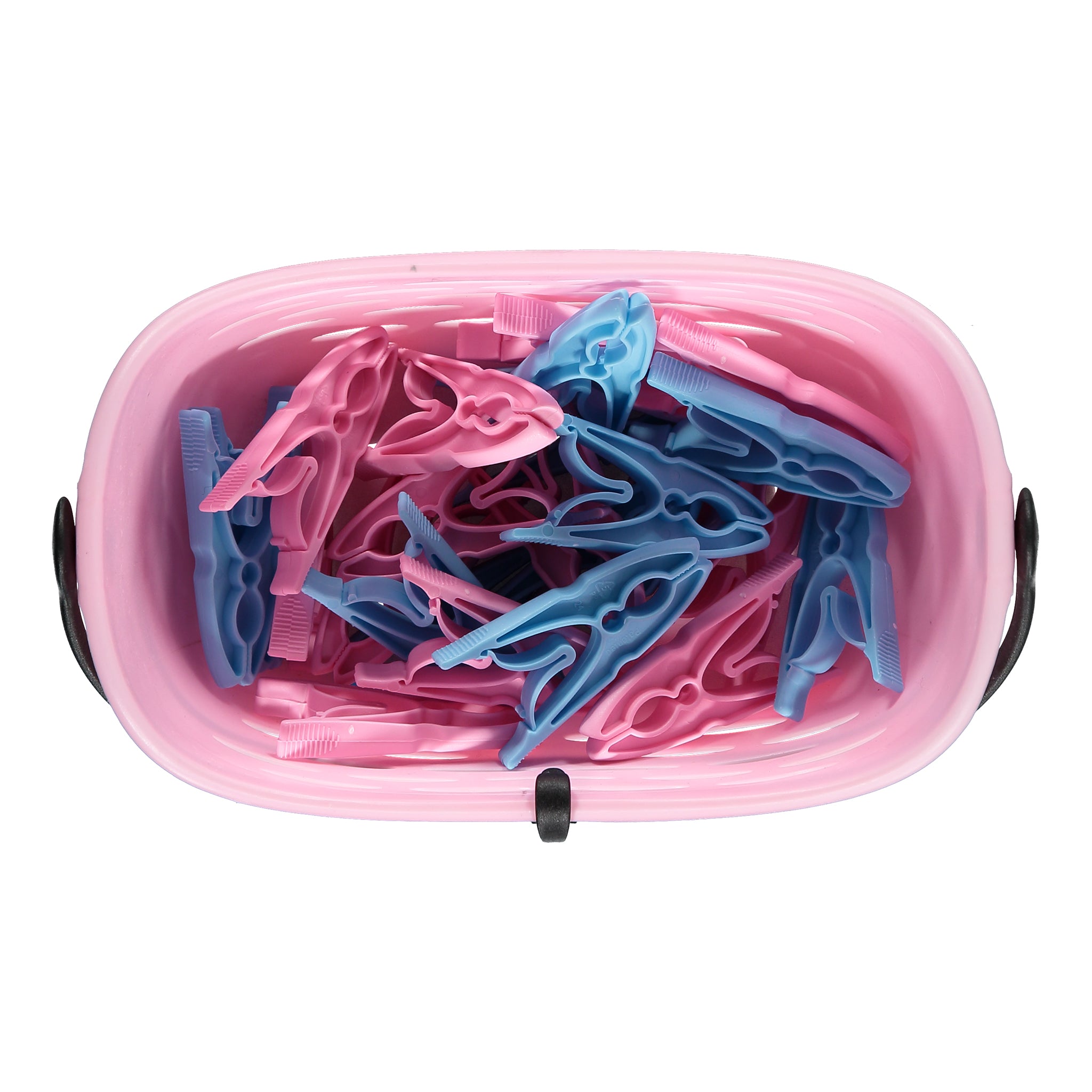 pink and blue recycled plastic peg basket and pegs