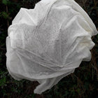 Bio-certified netting tightly wrapped around garden plants. 