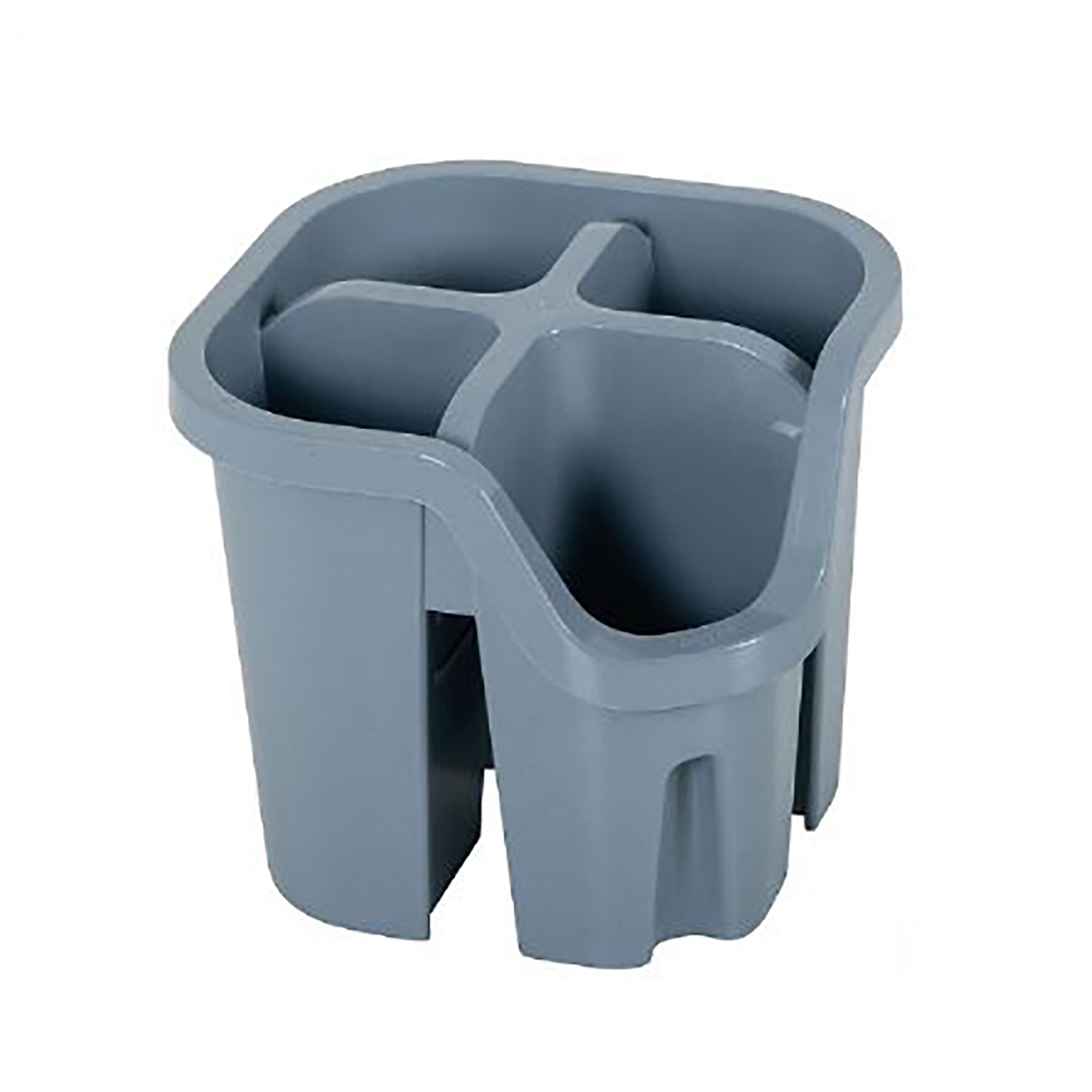 Grey recycled plastic cutlery drainer