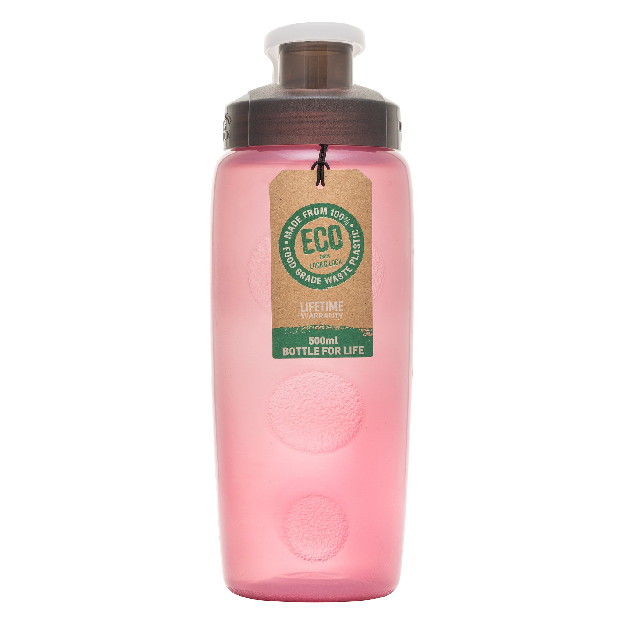 baby pink recycled water bottle