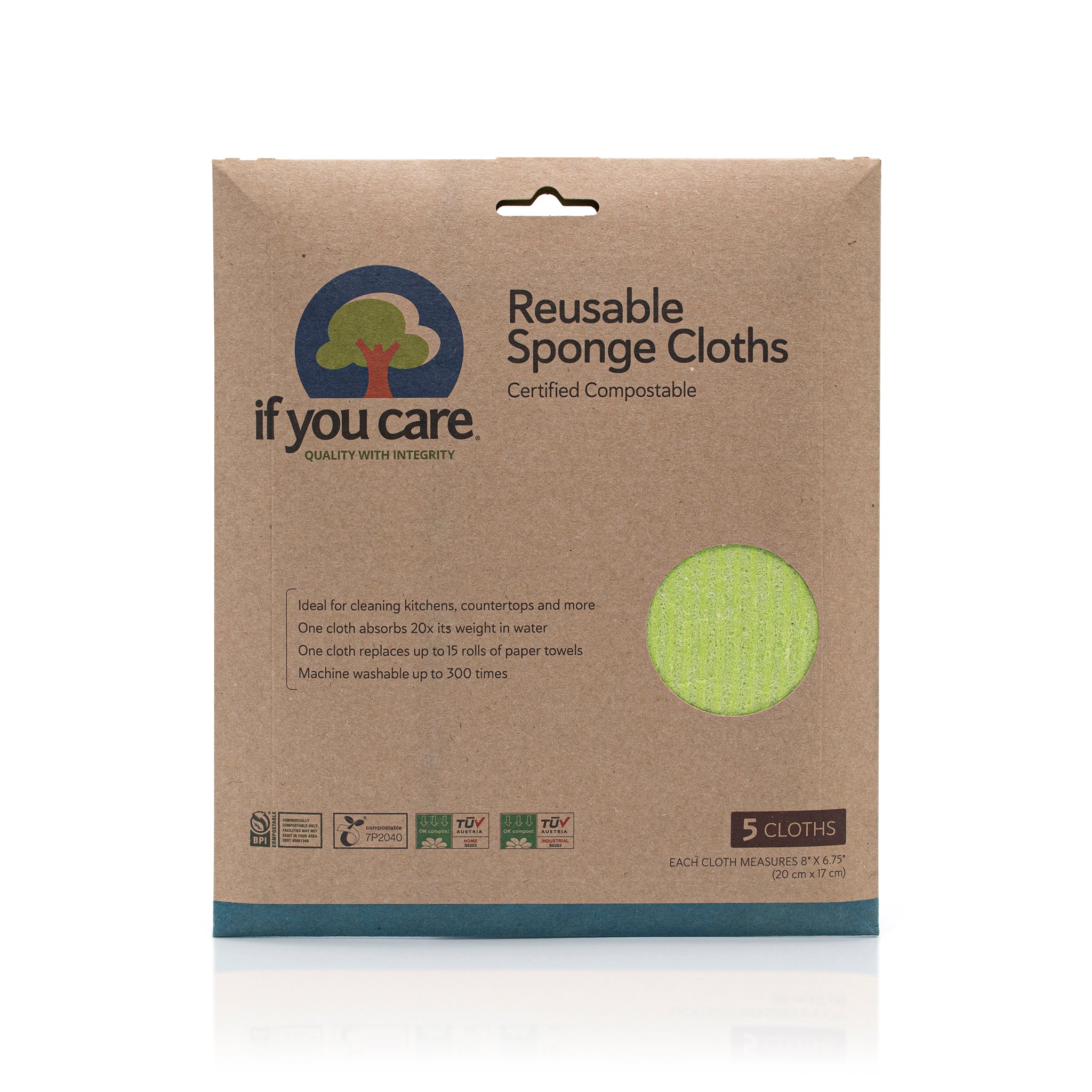 if you care reusable sponge cloths - compostable