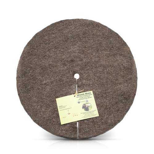 Organic wool mulch mat.