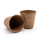 Two rubberised coir gardening pots for seeds.