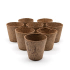 Set of 8 natural potting pots. 