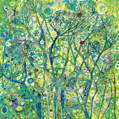 Ladybirds on Fennel Blank Card Design thumbnail