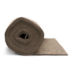 Side view of 12.5m roll of thick herdwick wool felt underlay