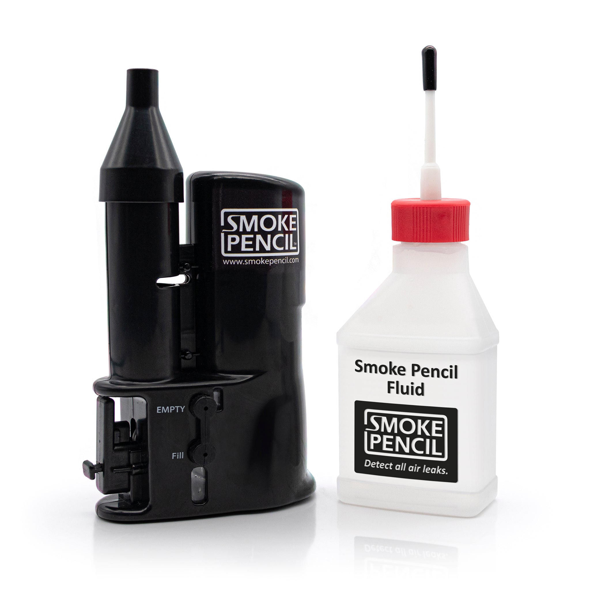 Smoke Pencil draught finder with smoke pencil fluid