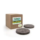 Box of Snug Hoof pure wool hoof pads with two pads on a white background