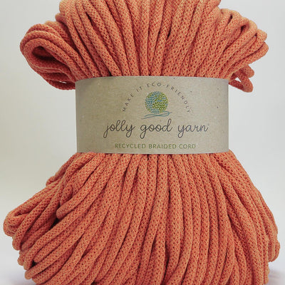 5mm thick turquoise braided cord with a 'jolly good yarn' label on a light gray background