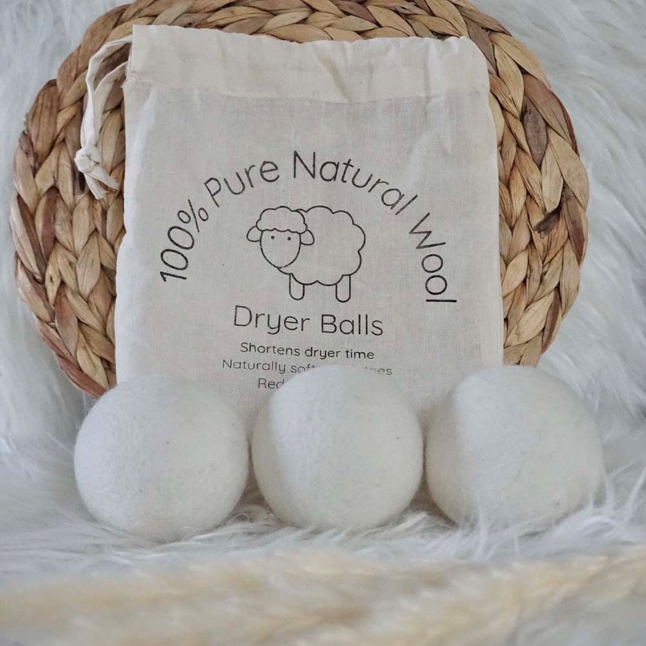 100% Natural Tumble Dryer Balls made in Nepal from Wool 