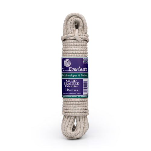 10 metre length of braided cotton washing line