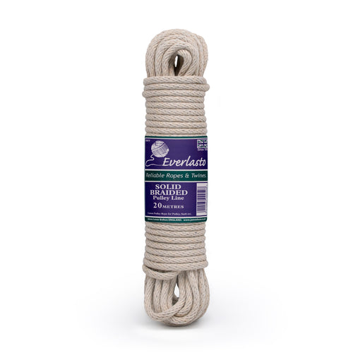 10 metre length of braided cotton washing line