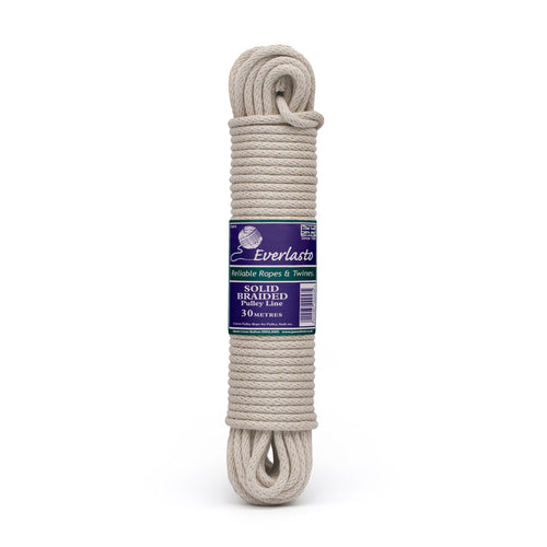 10 metre length of braided cotton washing line