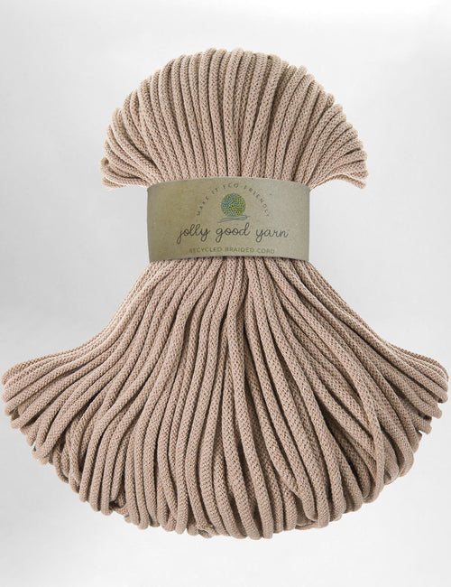 5mm thick turquoise braided cord with a 'jolly good yarn' label on a light gray background