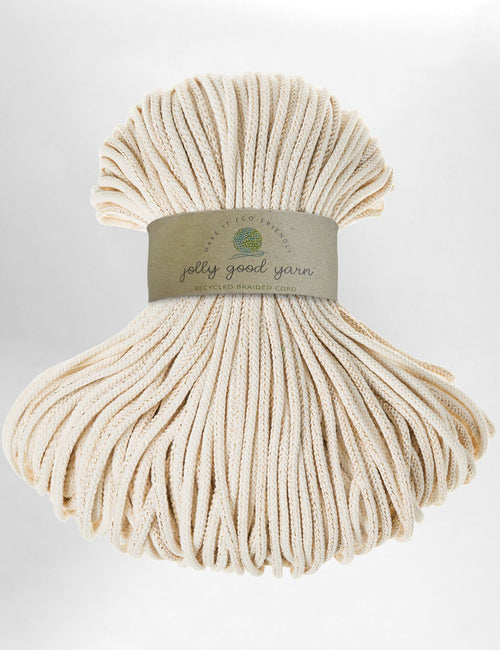 5mm thick turquoise braided cord with a 'jolly good yarn' label on a light gray background