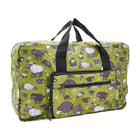 Foldable green holdall made with recycled plastic