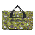Foldable green holdall made with recycled plastic