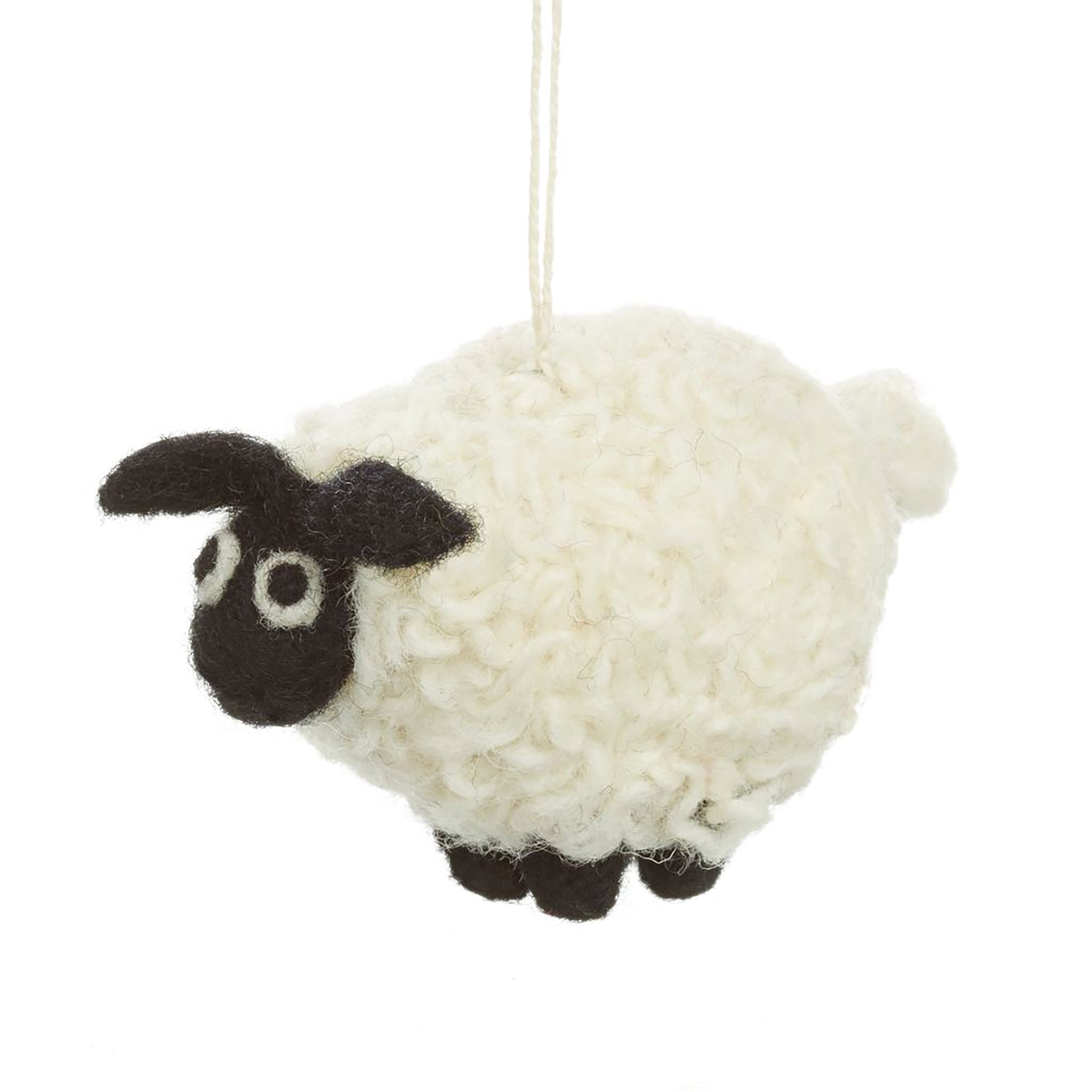 Felt So Good felted sheep hanging decoration