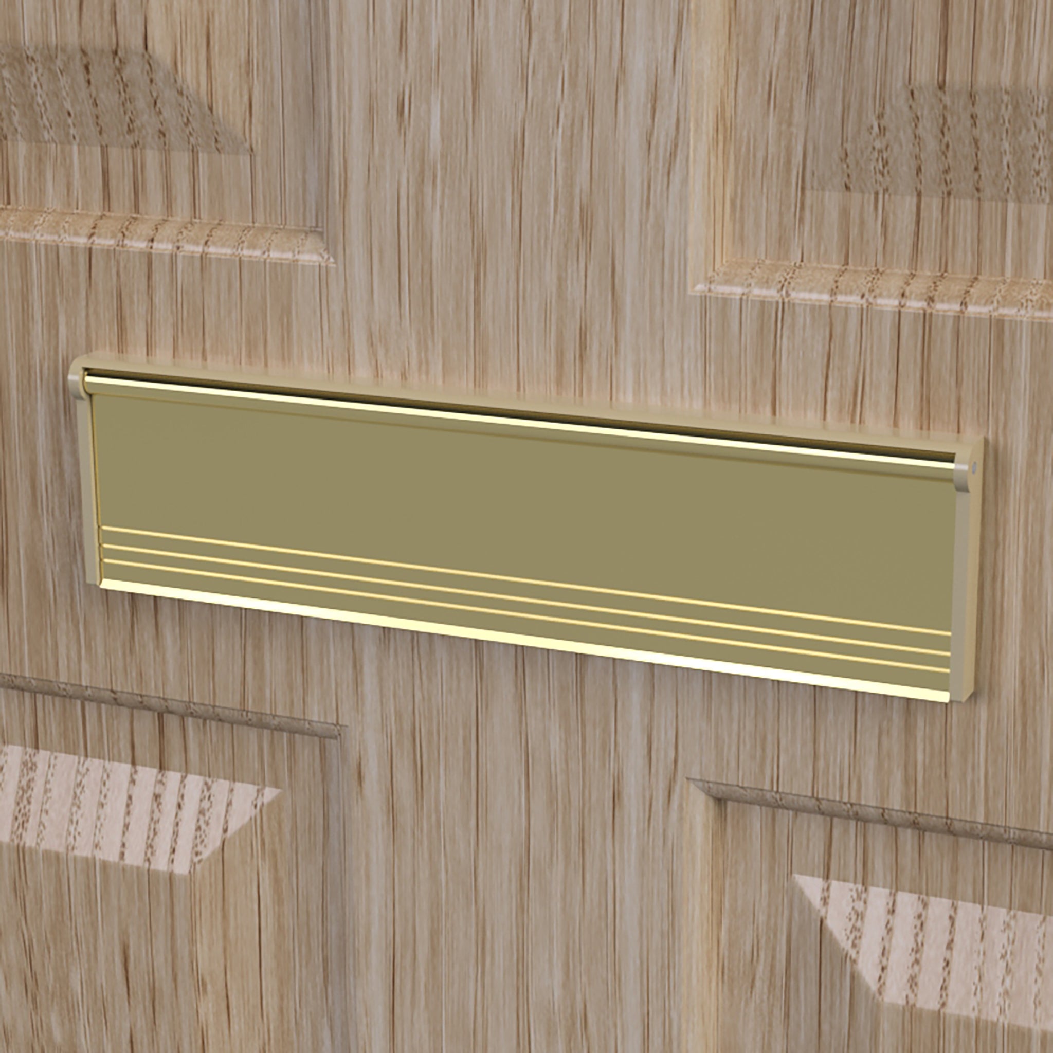 letterbox draught excluder with flap GOLD